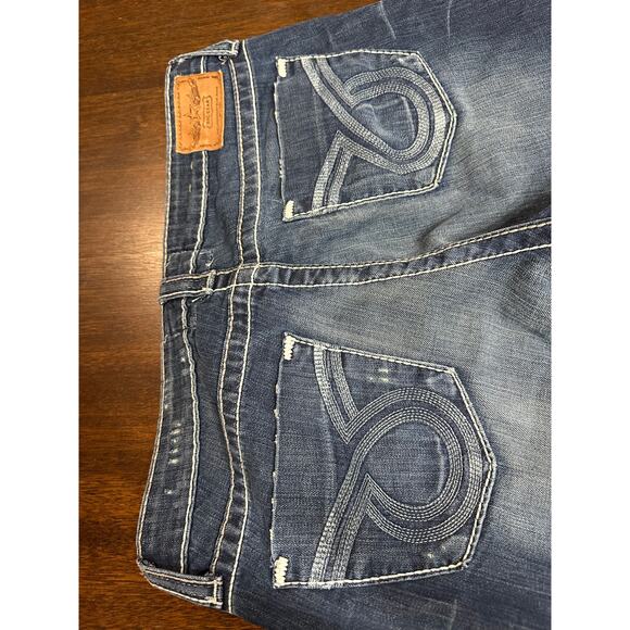 Big Star Miki Jeans Thick Stitch Y2K Women 34 Fit Cowgirl Western Aztec Country - Picture 12 of 12